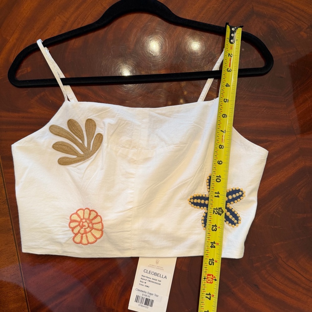 Cleobella Sage Top in Ivory Multi Size Medium NWT - Picture 11 of 13